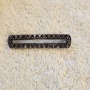 Marcasite & Silver Lapel Pin